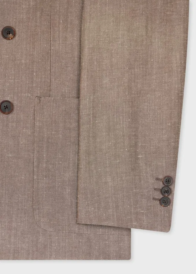 Mens Paul Smith Blazers Light Brown LinenWool DoubleBreasted Blazer Mens Paul Smith Blazers Light Brown LinenWool DoubleBreasted Blazer