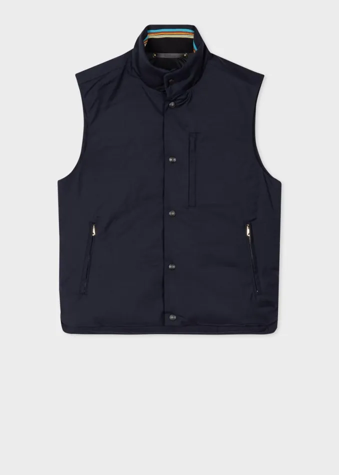 Mens Paul Smith Blazers Navy 039Storm System039 Wool Gilet