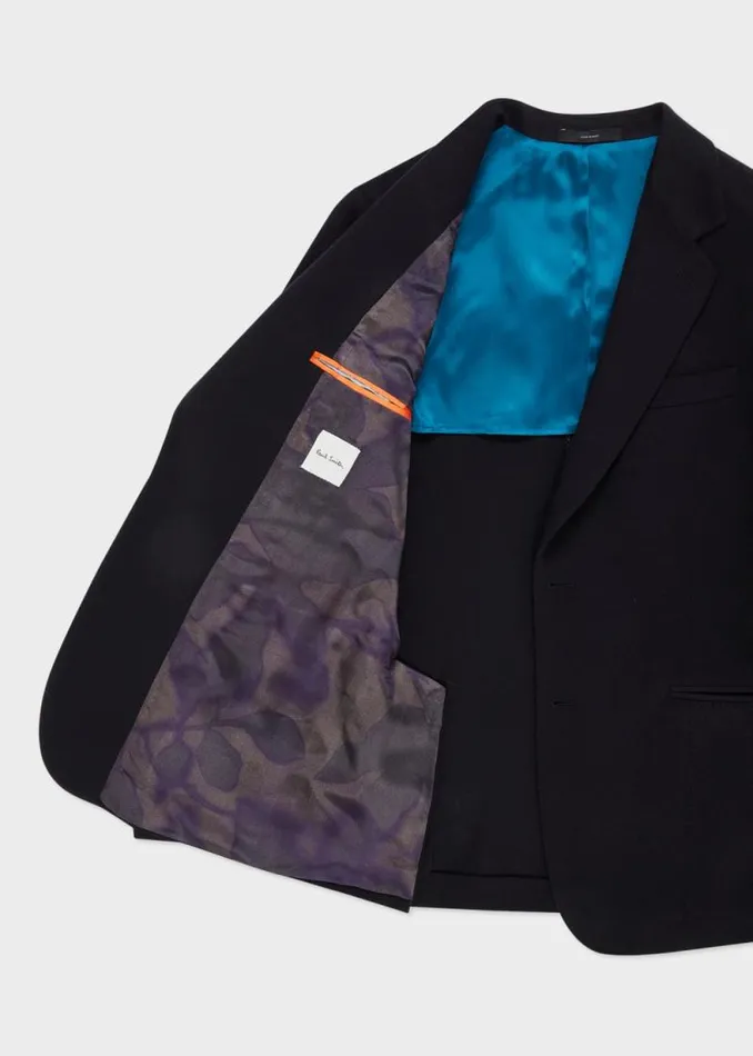Mens Paul Smith Blazers Navy Cashmere BuggyLined Blazer