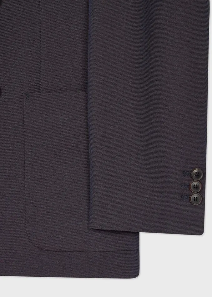 Mens Paul Smith Blazers Navy Cotton And WoolBlend Twill DoubleBreasted Blazer Mens Paul Smith Blazers Navy Cotton And WoolBlend Twill DoubleBreasted Blazer