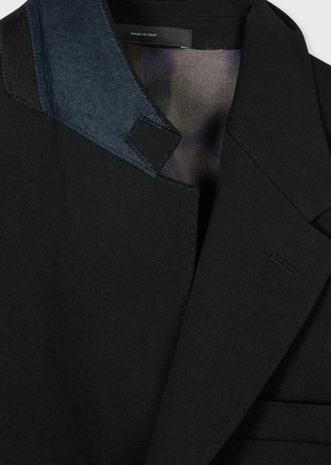 Mens Paul Smith Blazers SlimFit Black Wool Gabardine ThreeButton Blazer Mens Paul Smith Blazers SlimFit Black Wool Gabardine ThreeButton Blazer