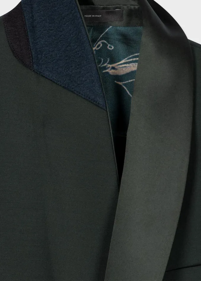 Mens Paul Smith Blazers TailoredFit Dark Green WoolMohair Evening Blazer