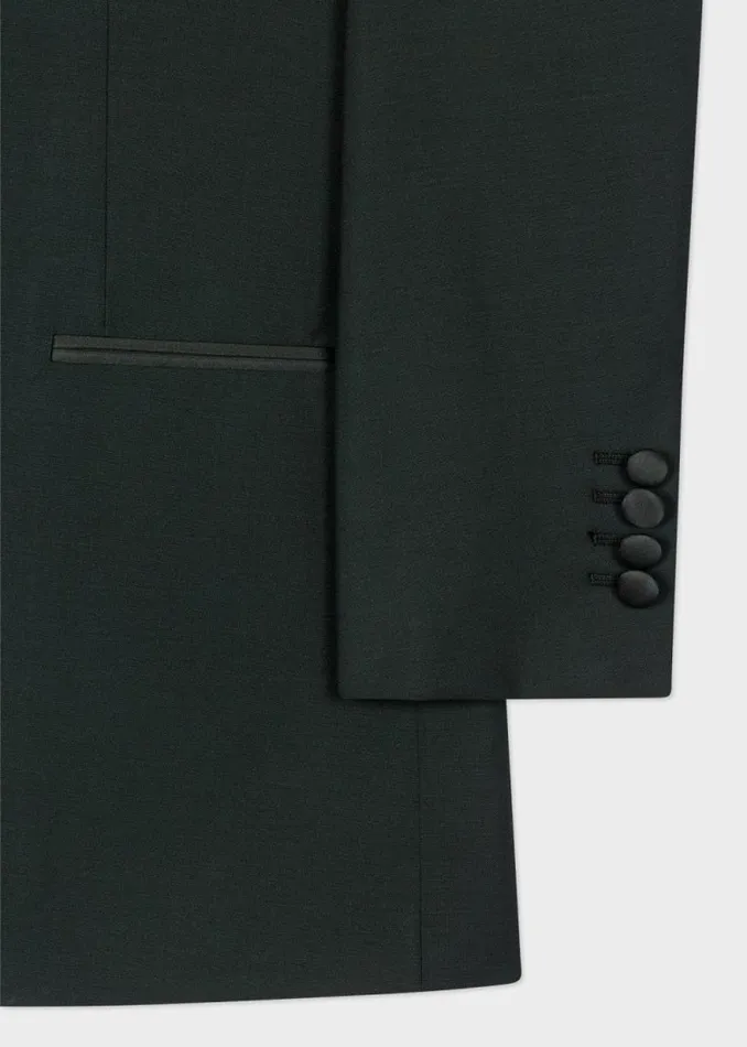 Mens Paul Smith Blazers TailoredFit Dark Green WoolMohair Evening Blazer