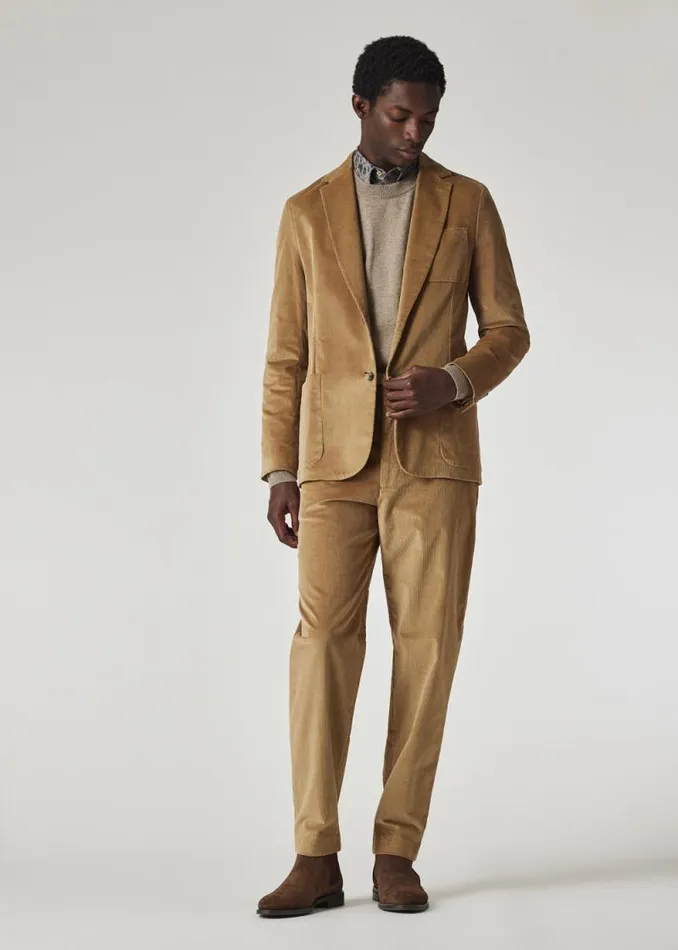 Mens Paul Smith Blazers Tan CottonBlend Corduroy Unlined Blazer