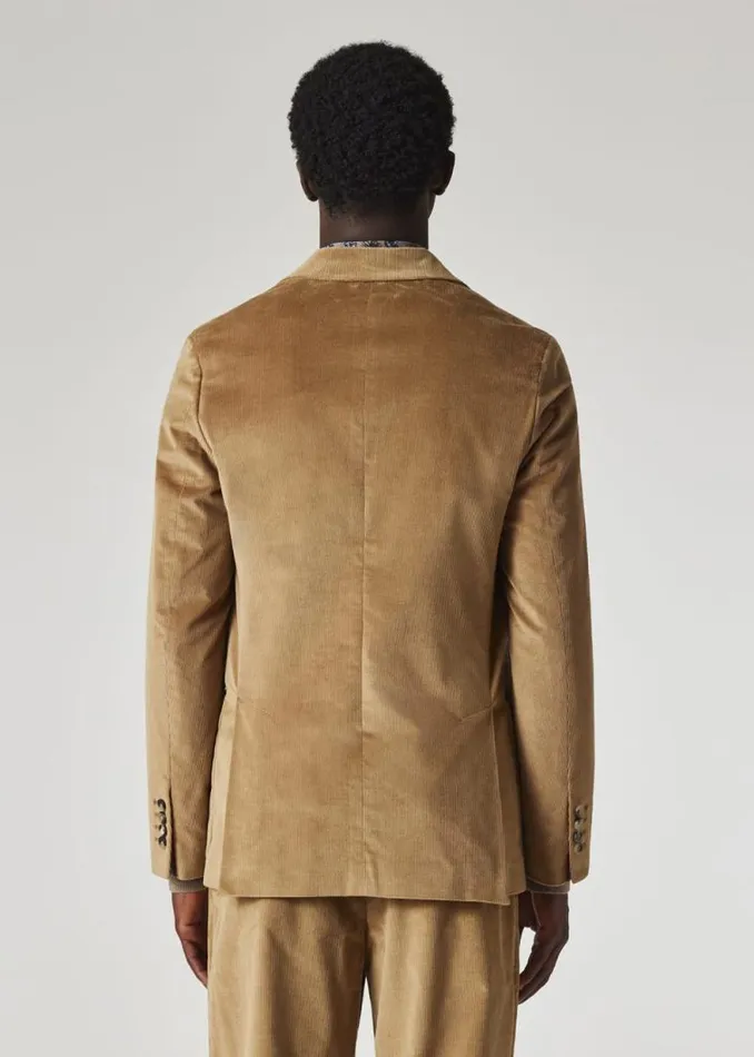 Mens Paul Smith Blazers Tan CottonBlend Corduroy Unlined Blazer Mens Paul Smith Blazers Tan CottonBlend Corduroy Unlined Blazer