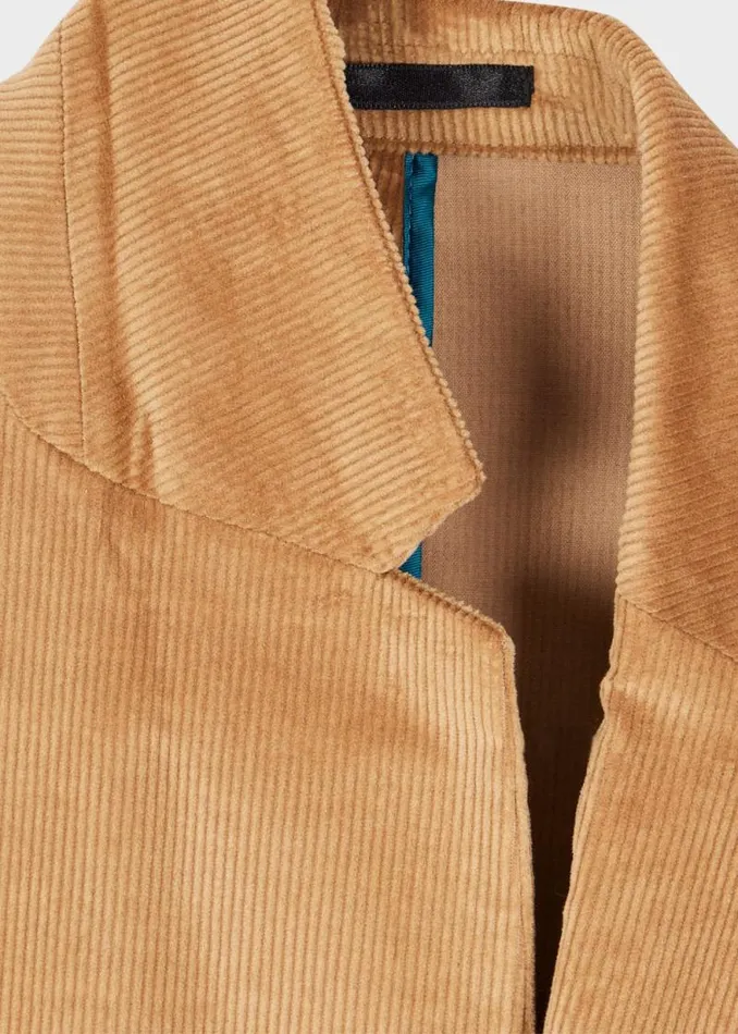 Mens Paul Smith Blazers Tan CottonBlend Corduroy Unlined Blazer Mens Paul Smith Blazers Tan CottonBlend Corduroy Unlined Blazer