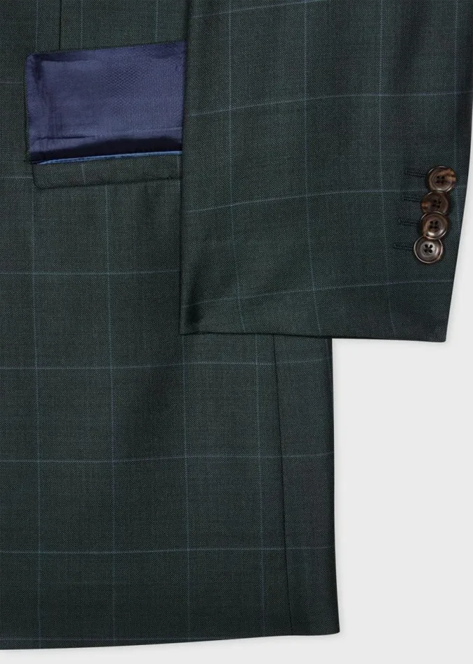 Mens Paul Smith Blazers The Brierley 8211 Dark Green Check Wool Blazer Mens Paul Smith Blazers The Brierley 8211 Dark Green Check Wool Blazer
