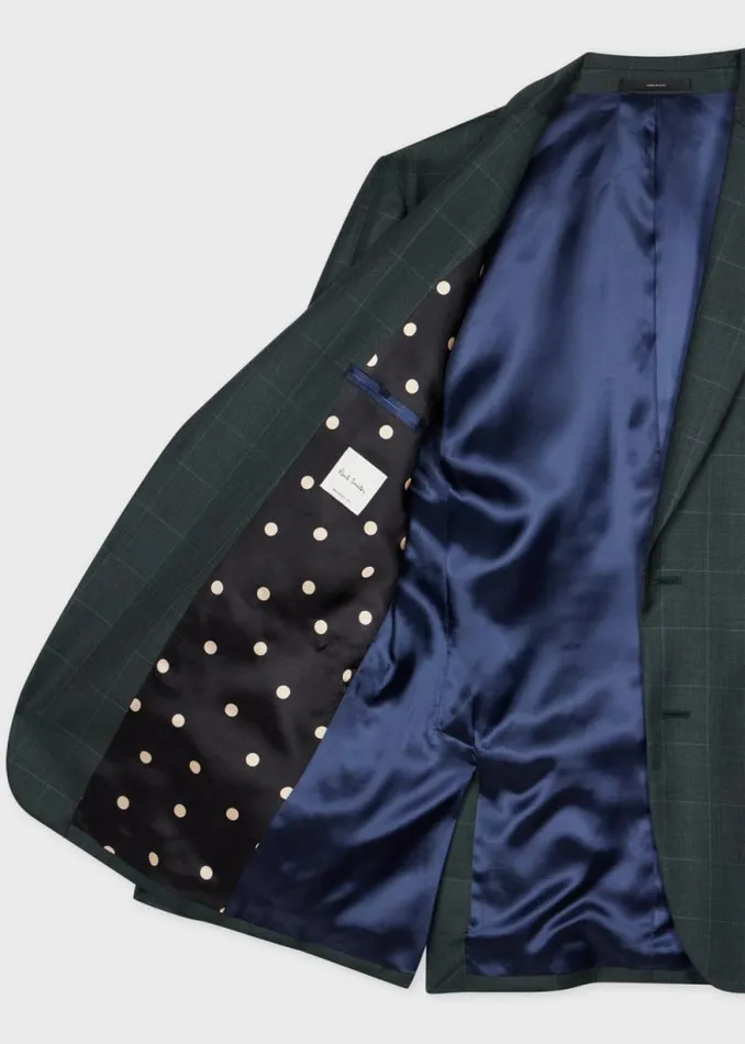 Mens Paul Smith Blazers The Brierley 8211 Dark Green Check Wool Blazer Mens Paul Smith Blazers The Brierley 8211 Dark Green Check Wool Blazer