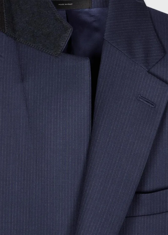 Mens Paul Smith Blazers The Brierley 8211 Navy Pinstripe Wool Blazer