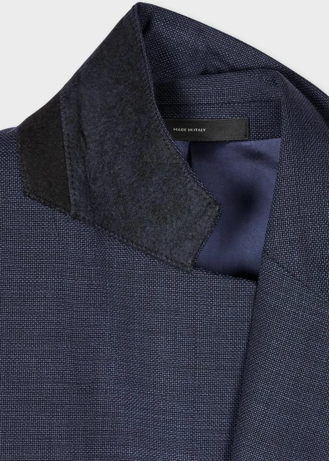Mens Paul Smith Blazers The Brierley 8211 Navy Textured Wool Blazer Mens Paul Smith Blazers The Brierley 8211 Navy Textured Wool Blazer