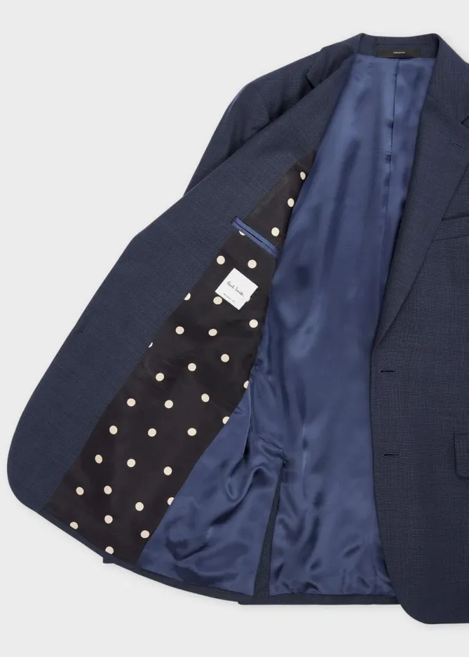 Mens Paul Smith Blazers The Brierley 8211 Navy Textured Wool Blazer Mens Paul Smith Blazers The Brierley 8211 Navy Textured Wool Blazer