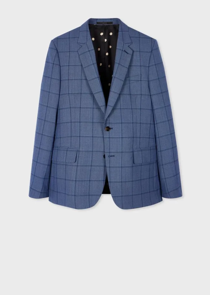 Mens Paul Smith Blazers The Soho 8211 Blue Wool Check Blazer
