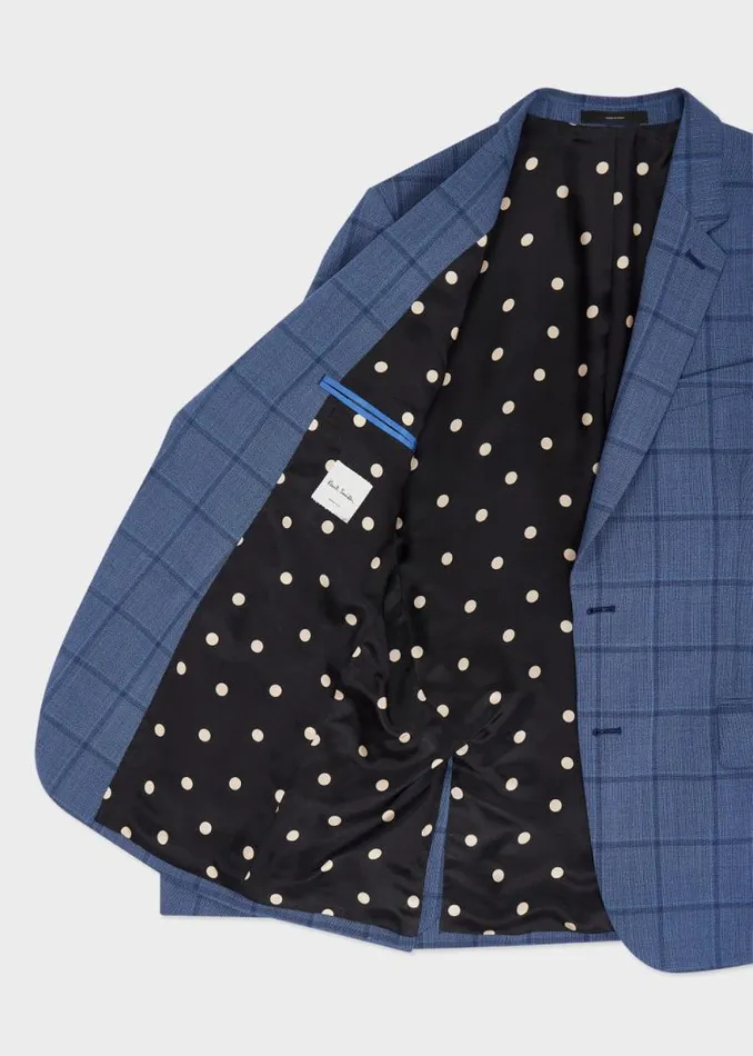 Mens Paul Smith Blazers The Soho 8211 Blue Wool Check Blazer