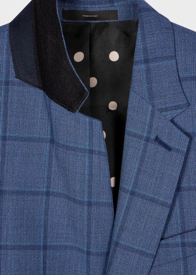 Mens Paul Smith Blazers The Soho 8211 Blue Wool Check Blazer
