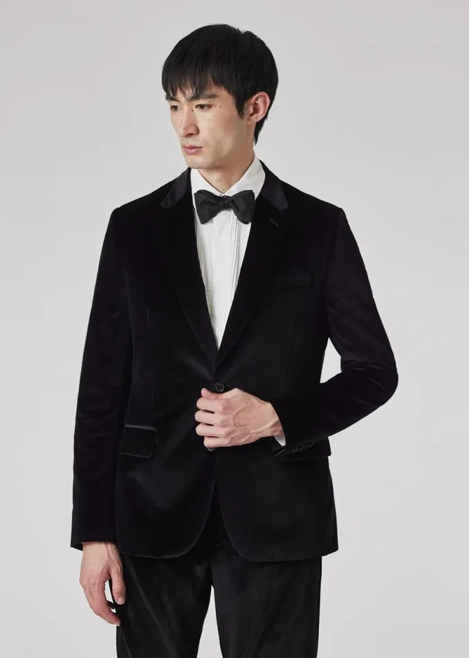 Mens Paul Smith Blazers The Soho 8211 TailoredFit Black Velvet Blazer
