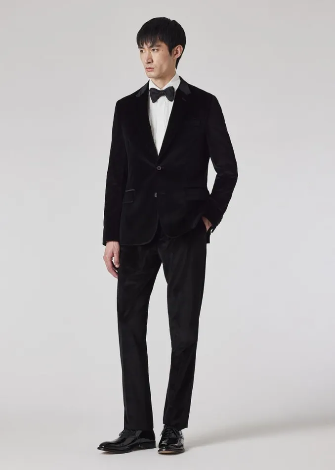 Mens Paul Smith Blazers The Soho 8211 TailoredFit Black Velvet Blazer Mens Paul Smith Blazers The Soho 8211 TailoredFit Black Velvet Blazer