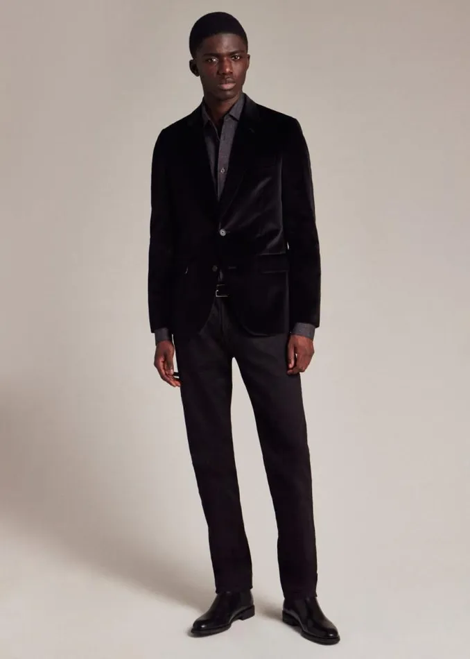 Mens Paul Smith Blazers The Soho 8211 TailoredFit Black Velvet Blazer Mens Paul Smith Blazers The Soho 8211 TailoredFit Black Velvet Blazer