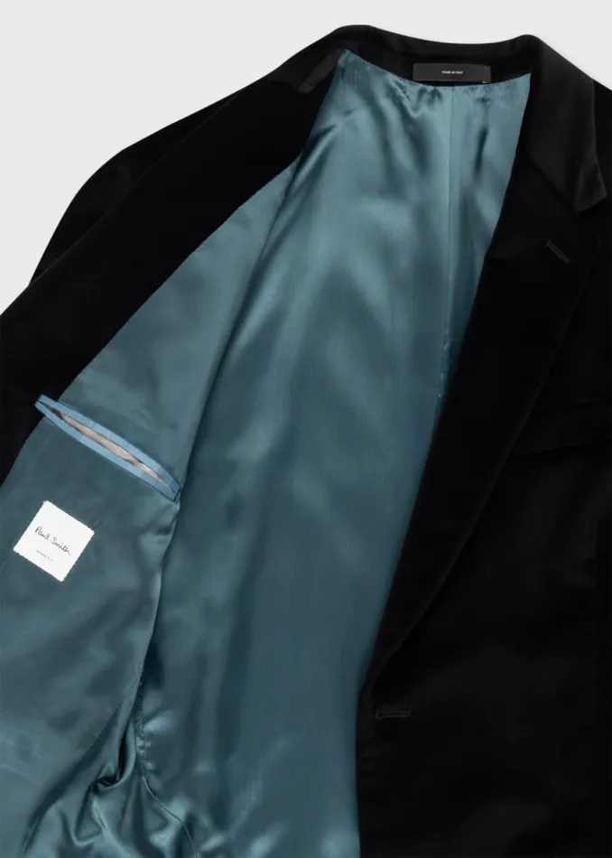 Mens Paul Smith Blazers The Soho 8211 TailoredFit Black Velvet Blazer Mens Paul Smith Blazers The Soho 8211 TailoredFit Black Velvet Blazer