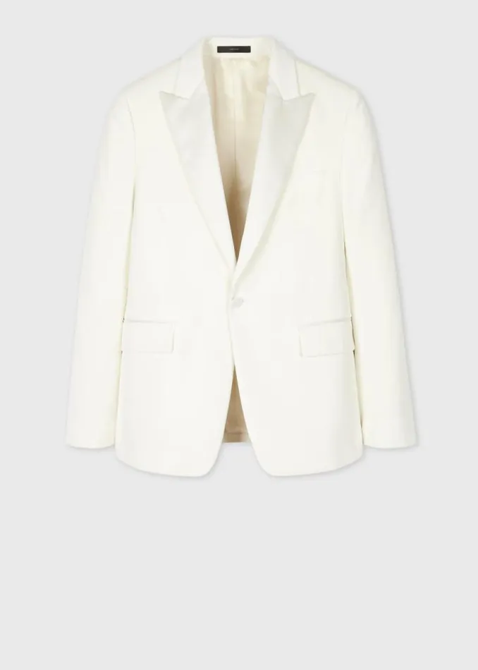 Mens Paul Smith Blazers The Soho 8211 TailoredFit White Velvet Evening Blazer Mens Paul Smith Blazers The Soho 8211 TailoredFit White Velvet Evening Blazer