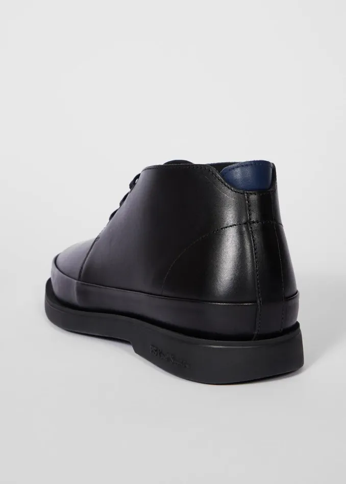 Mens Paul Smith Boots Black Leather 039Crane039 Chukka Boots Mens Paul Smith Boots Black Leather 039Crane039 Chukka Boots