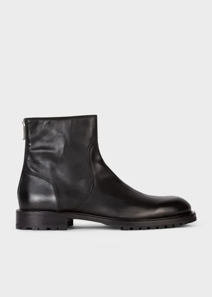 Mens Paul Smith Boots Black Leather 039Falk039 Boots