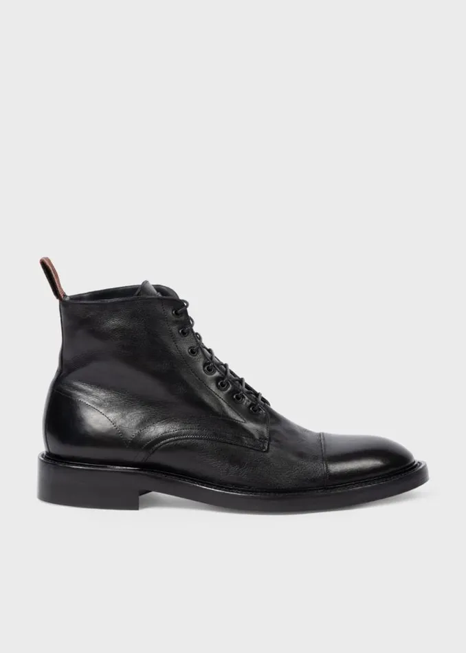 Mens Paul Smith Boots Black Leather 039Newland039 Boots