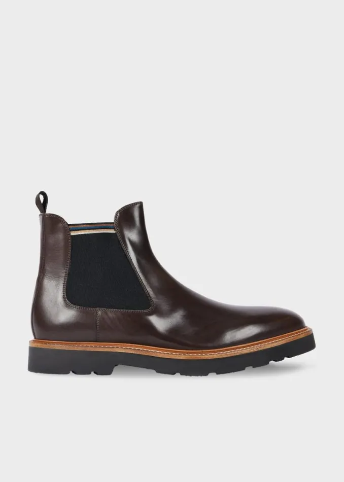 Mens Paul Smith Boots Dark Brown Leather 039Argo039 Boots