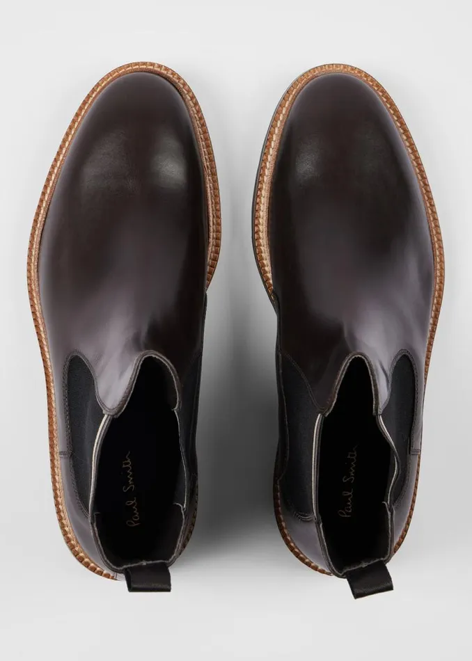 Mens Paul Smith Boots Dark Brown Leather 039Argo039 Boots Mens Paul Smith Boots Dark Brown Leather 039Argo039 Boots