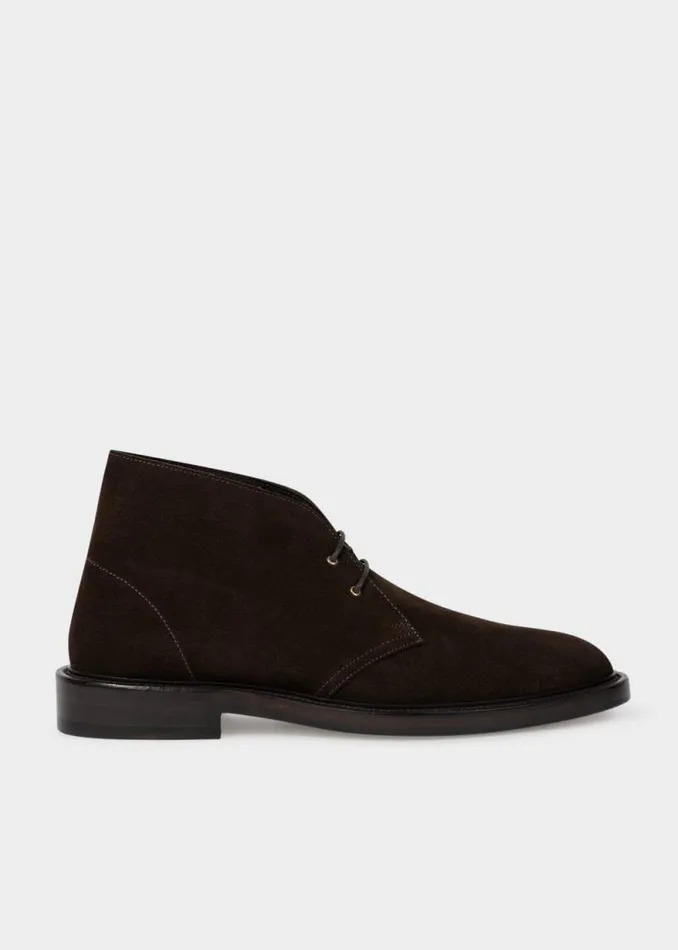 Mens Paul Smith Boots Dark Brown Suede 039Kew039 Boots