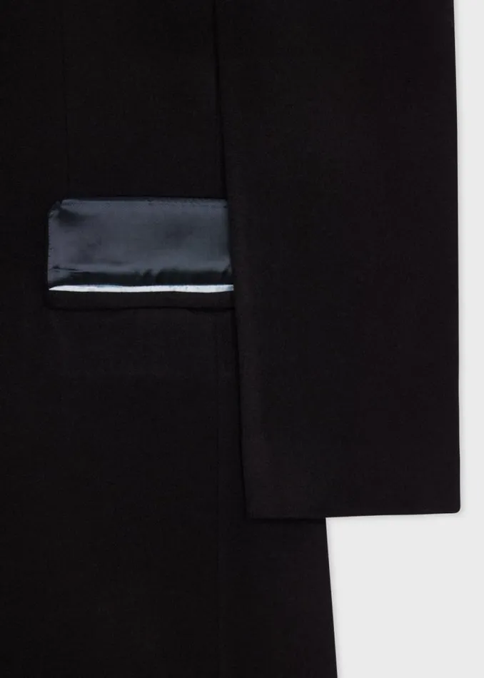 Mens Paul Smith Coats and Jackets Black WoolCashmere Epsom Coat Mens Paul Smith Coats and Jackets Black WoolCashmere Epsom Coat