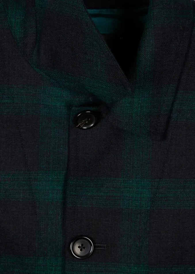 Mens Paul Smith Coats and Jackets Dark Green WoolBlend Check WaterResistant Work Jacket Mens Paul Smith Coats and Jackets Dark Green WoolBlend Check WaterResistant Work Jacket
