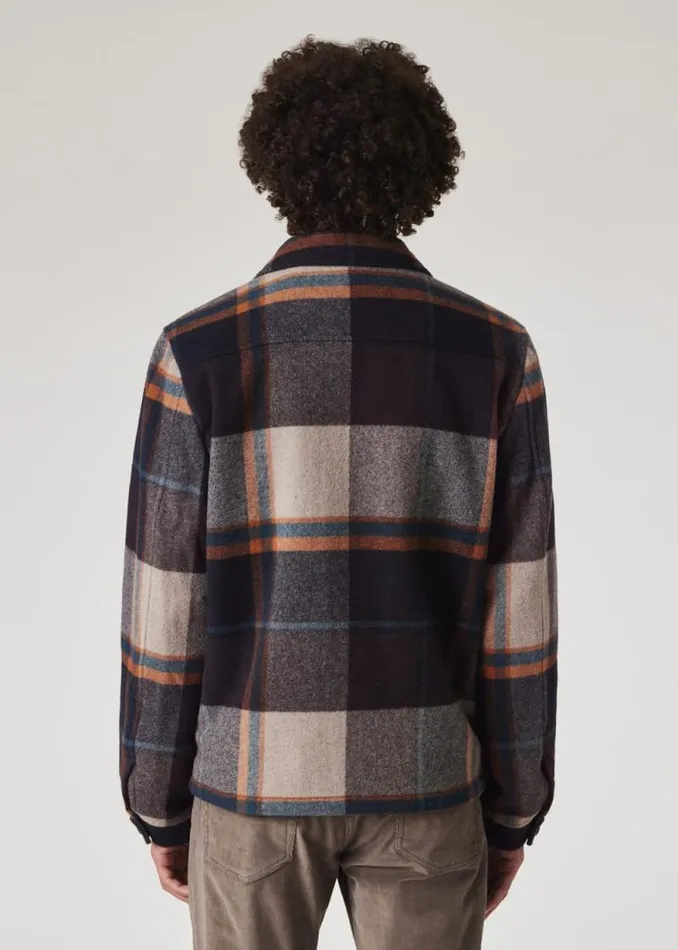 Mens Paul Smith Coats and Jackets Ecru And Burgundy Check WoolBlend Harrington Jacket Mens Paul Smith Coats and Jackets Ecru And Burgundy Check WoolBlend Harrington Jacket