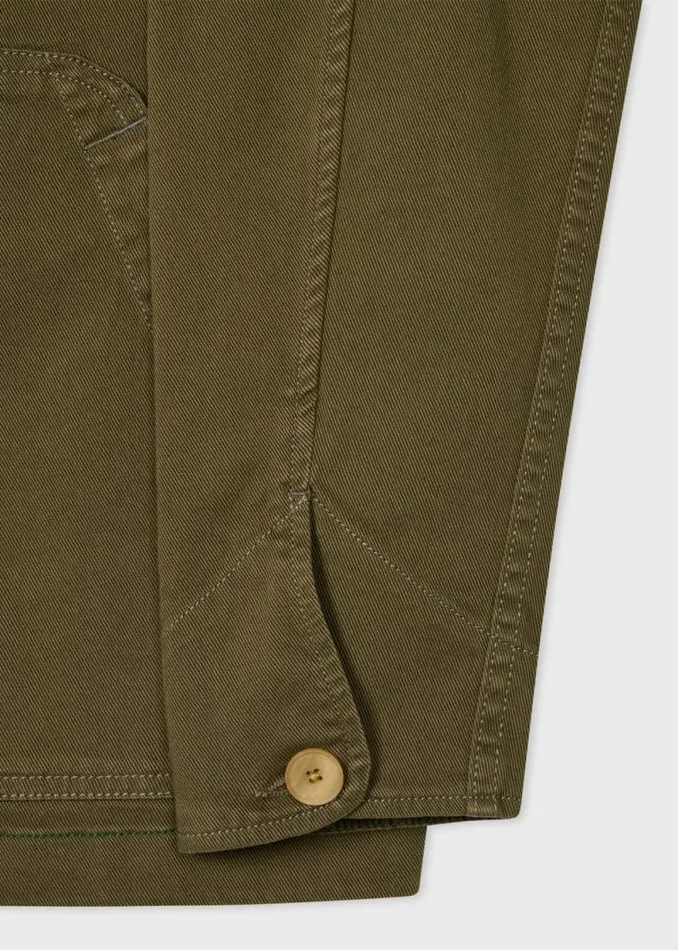Mens Paul Smith Coats and Jackets Khaki GarmentDyed StretchCotton Chore Jacket Mens Paul Smith Coats and Jackets Khaki GarmentDyed StretchCotton Chore Jacket