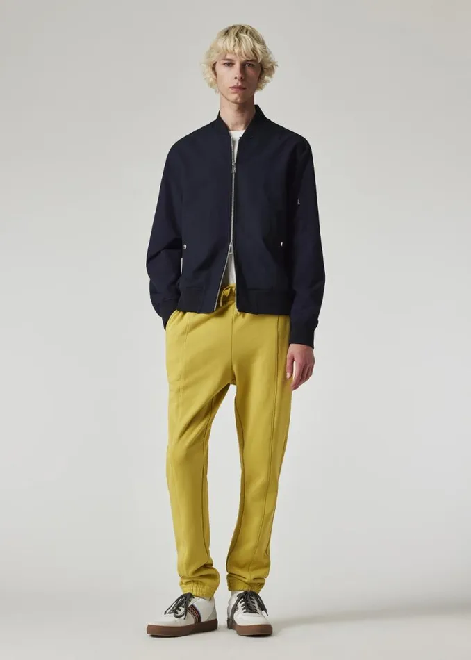 Mens Paul Smith Coats and Jackets Navy CottonBlend Bomber Jacket