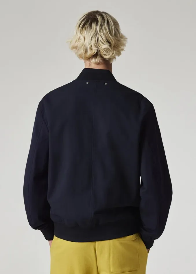 Mens Paul Smith Coats and Jackets Navy CottonBlend Bomber Jacket