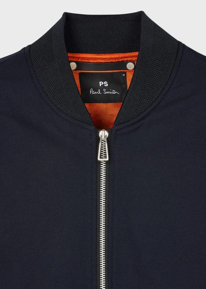 Mens Paul Smith Coats and Jackets Navy CottonBlend Bomber Jacket