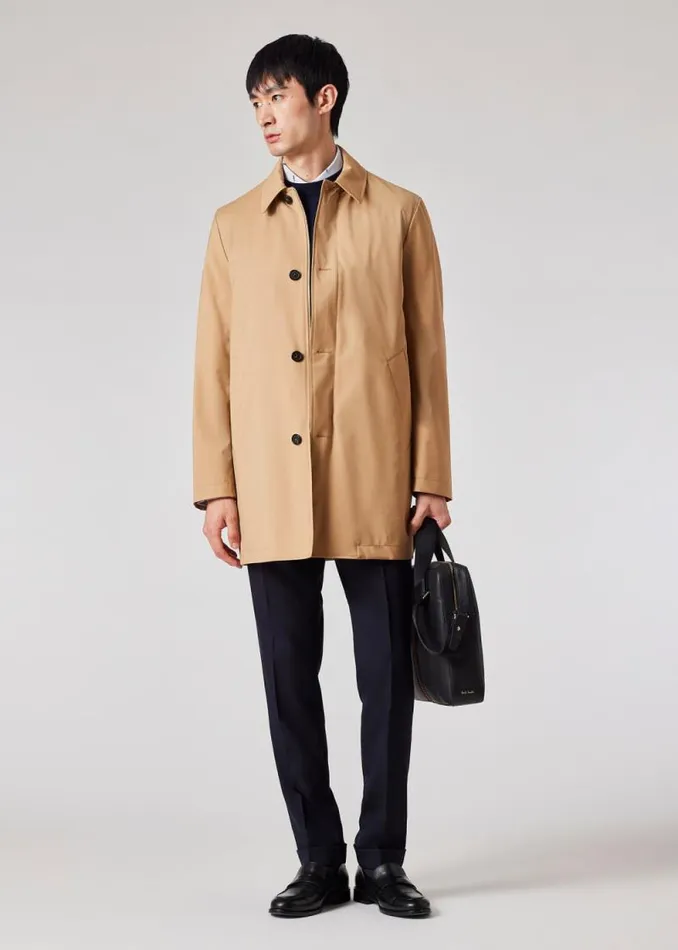 Mens Paul Smith Coats and Jackets Tan 039Storm System039 Wool Mac With Detachable Gilet Mens Paul Smith Coats and Jackets Tan 039Storm System039 Wool Mac With Detachable Gilet