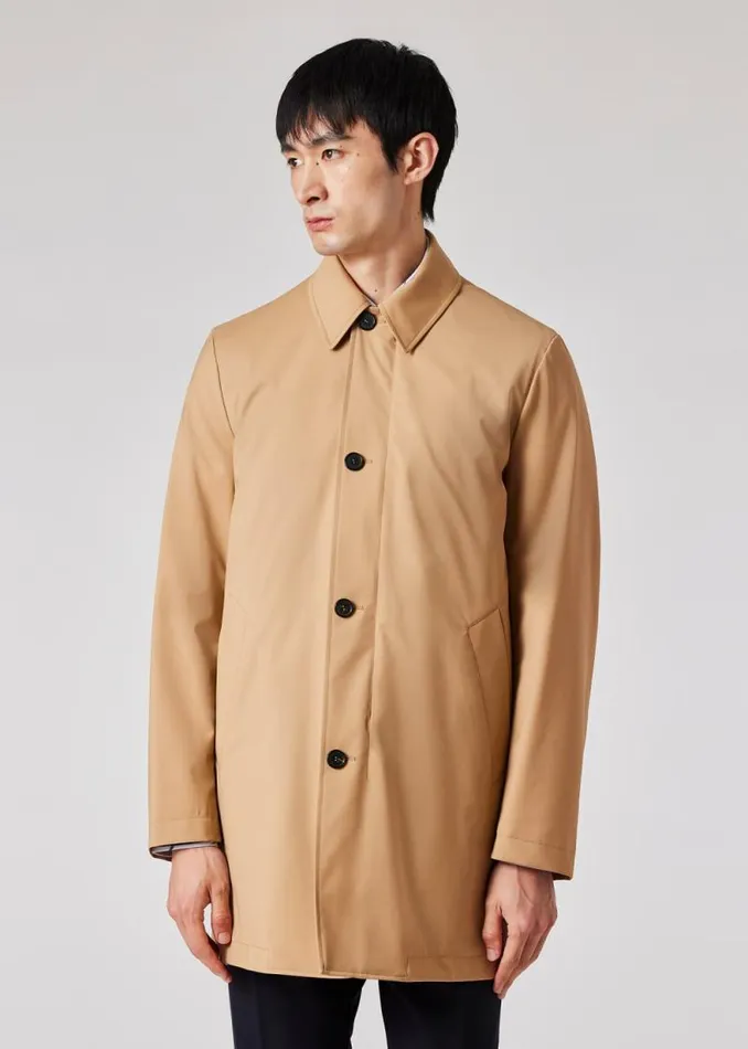 Mens Paul Smith Coats and Jackets Tan 039Storm System039 Wool Mac With Detachable Gilet Mens Paul Smith Coats and Jackets Tan 039Storm System039 Wool Mac With Detachable Gilet