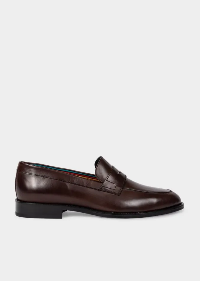 Mens Paul Smith Formal Brown Leather 039Montego039 Loafers