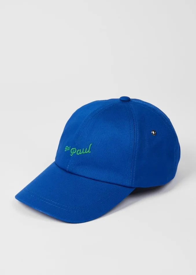 Mens Paul Smith Hats and Gloves Blue 039Bar Paul039 Embroidered Cap Mens Paul Smith Hats and Gloves Blue 039Bar Paul039 Embroidered Cap