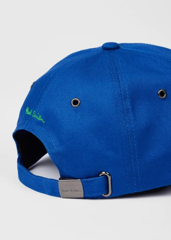 Mens Paul Smith Hats and Gloves Blue 039Bar Paul039 Embroidered Cap Mens Paul Smith Hats and Gloves Blue 039Bar Paul039 Embroidered Cap