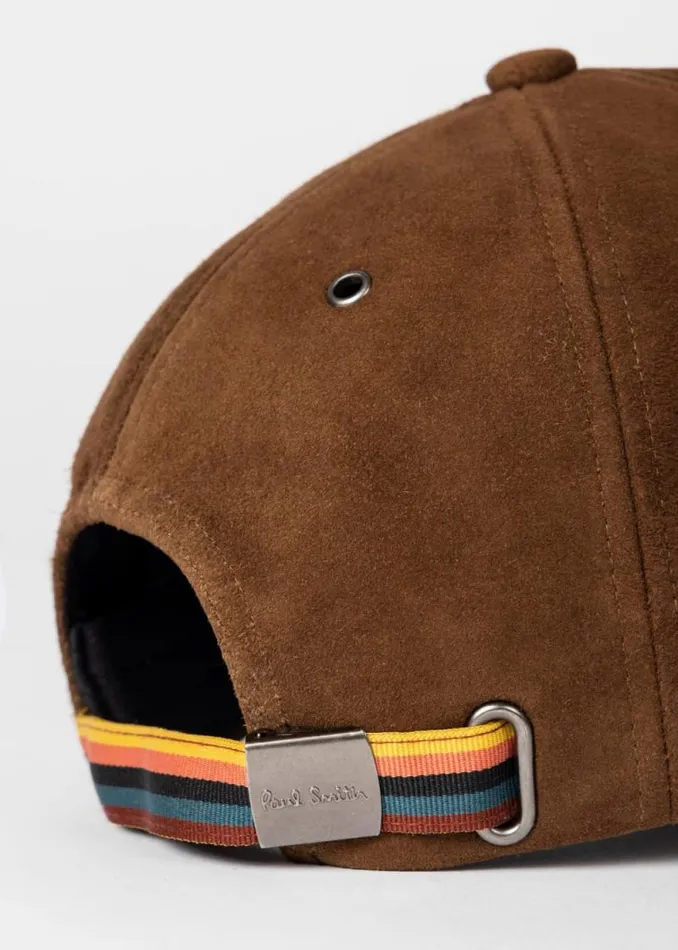 Mens Paul Smith Hats and Gloves Brown Suede Baseball Cap Mens Paul Smith Hats and Gloves Brown Suede Baseball Cap