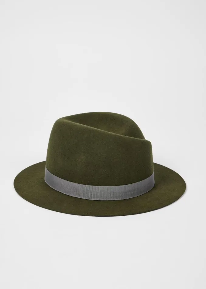 Mens Paul Smith Hats and Gloves Khaki Trilby Hat Mens Paul Smith Hats and Gloves Khaki Trilby Hat