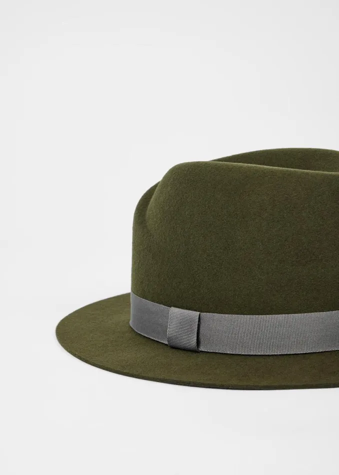 Mens Paul Smith Hats and Gloves Khaki Trilby Hat Mens Paul Smith Hats and Gloves Khaki Trilby Hat