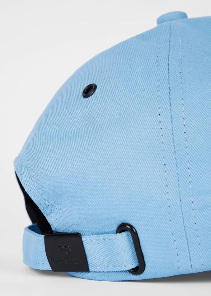 Mens Paul Smith Hats and Gloves Light Blue Zebra Logo Baseball Cap