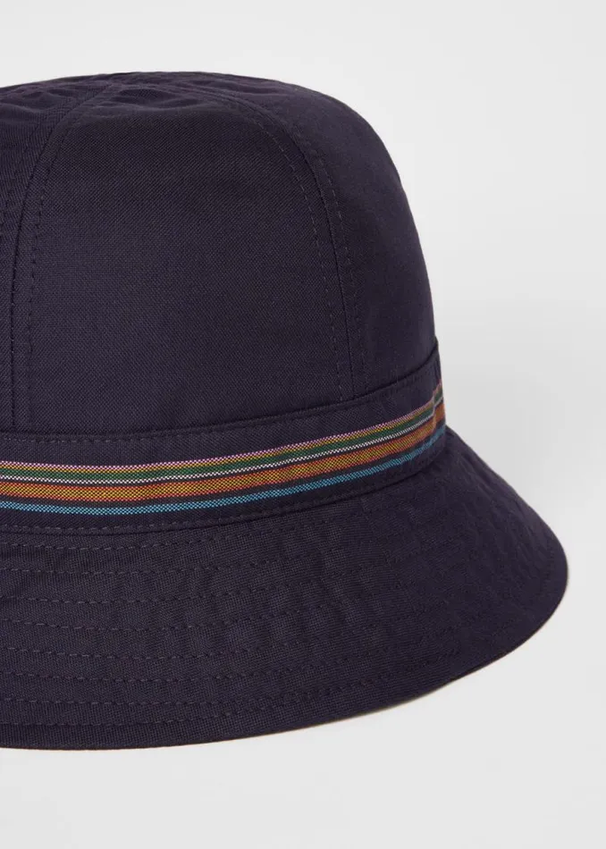 Mens Paul Smith Hats and Gloves Navy 039Signature Stripe039 Band Bucket Hat Mens Paul Smith Hats and Gloves Navy 039Signature Stripe039 Band Bucket Hat