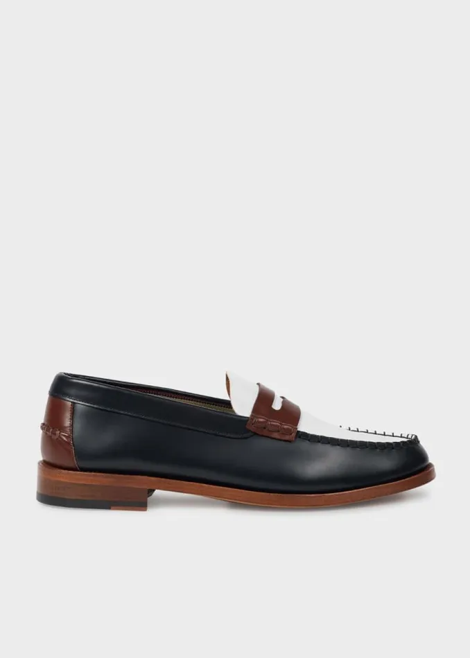 Mens Paul Smith Loafers ColourBlock Leather 039Lido039 Loafers