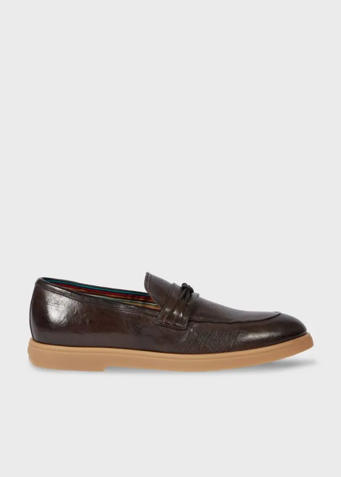 Mens Paul Smith Loafers Dark Brown Leather 039Montalcini039 Loafers