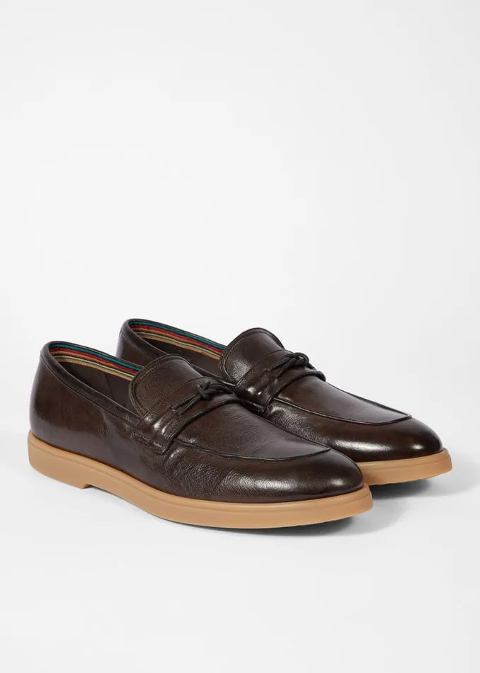 Mens Paul Smith Loafers Dark Brown Leather 039Montalcini039 Loafers