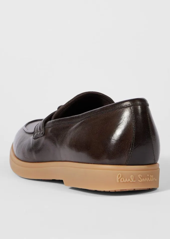 Mens Paul Smith Loafers Dark Brown Leather 039Montalcini039 Loafers